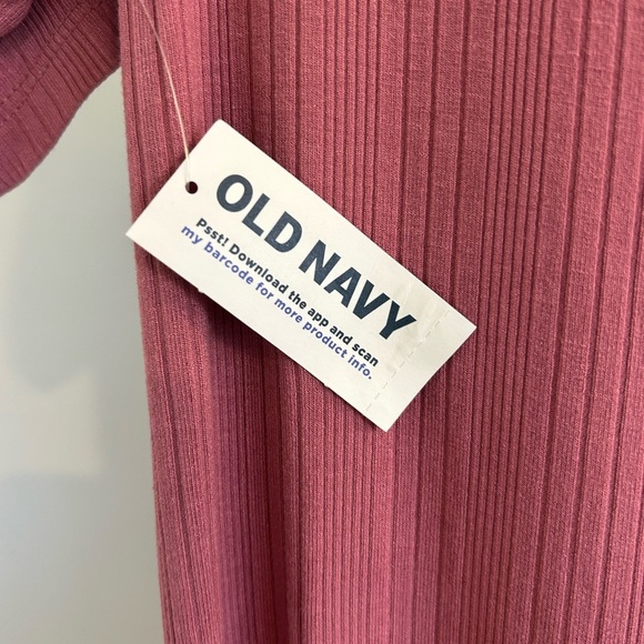 NWT Old Navy Fitted Rib Knit Scoop Back Mini Dress Short Rosebloom Pink - Picture 5 of 5